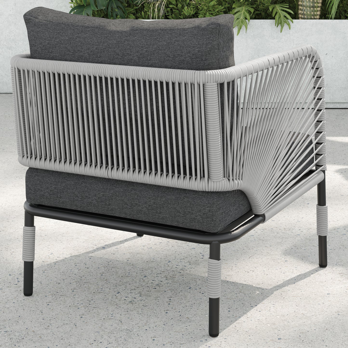 Hibiscus 3-Piece Club Chair Set (Grey)