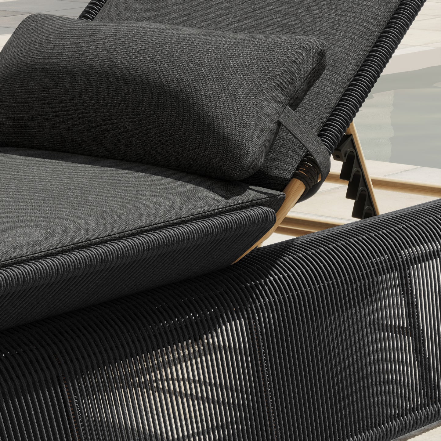 Maranta 2-Piece Chaise Lounge Set (Black)