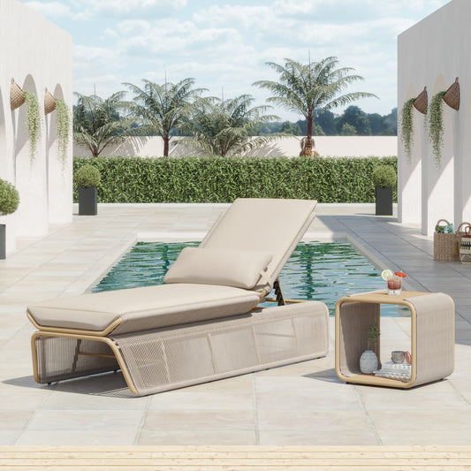 Maranta 2-Piece Chaise Lounge Set (Beige)