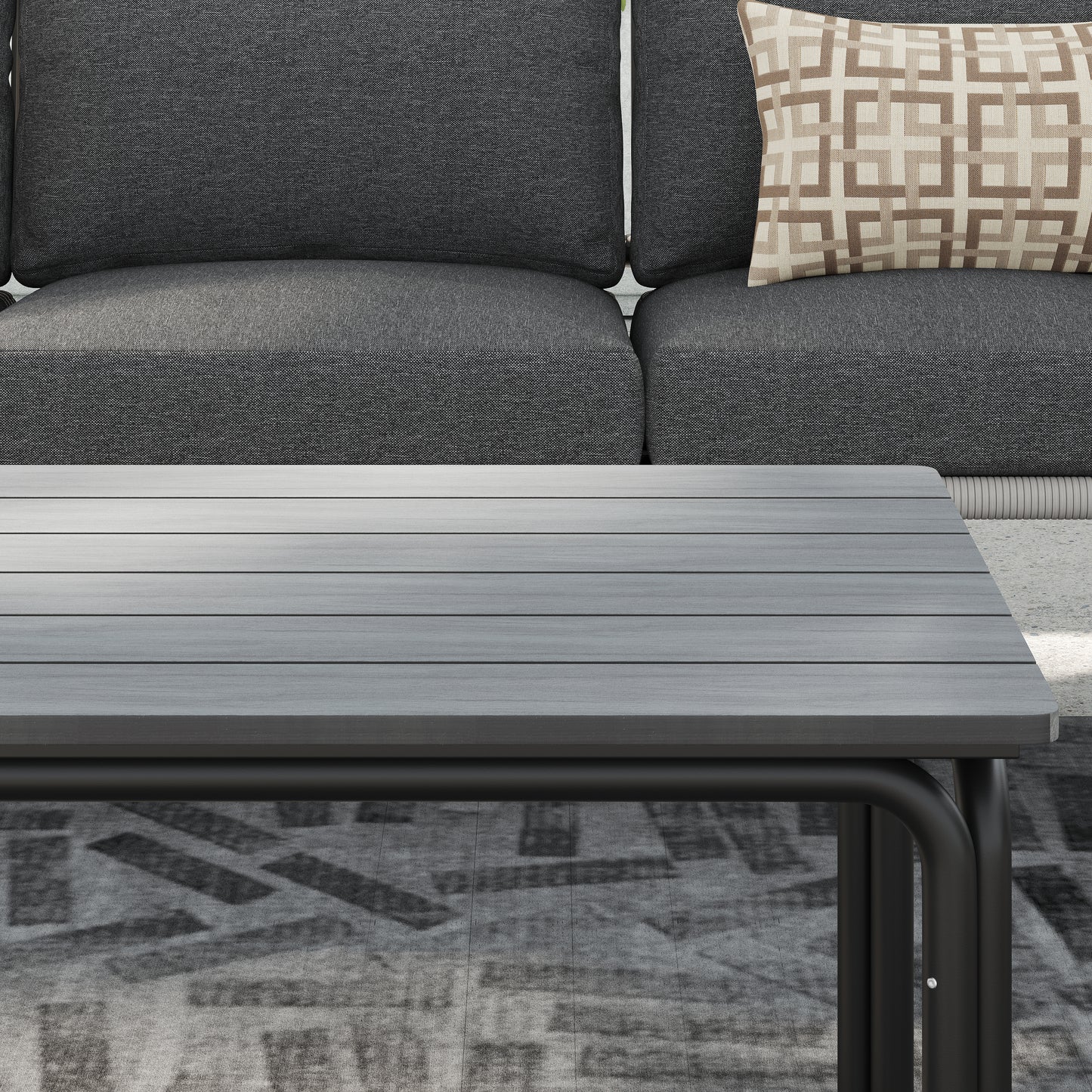 Hibiscus 4-Piece Conversation Set (Grey)