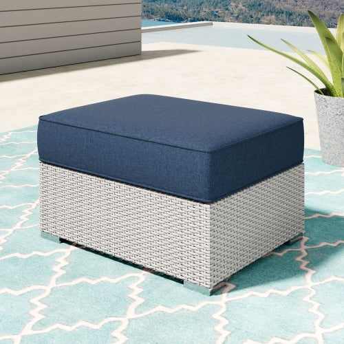 Small Milano Footstool - Dark Blue
