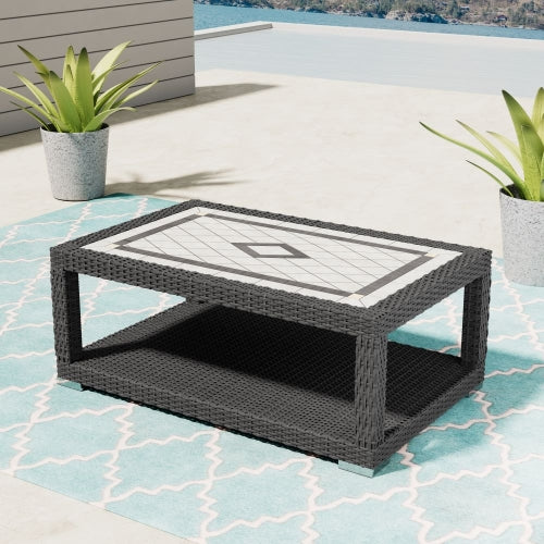 Niko Ceramic Coffee Table - Dark Grey (Charcoal)
