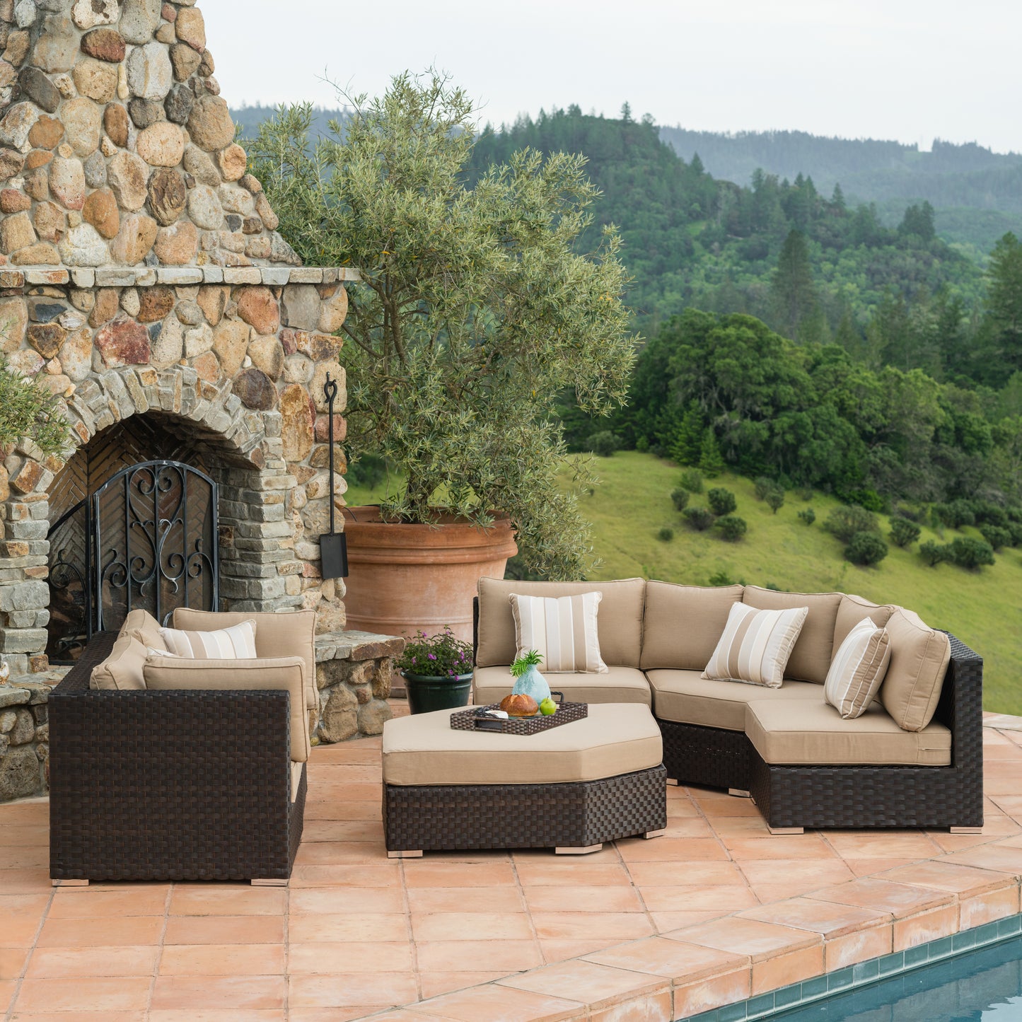 Highland 6-Piece Conversation Set (Beige)