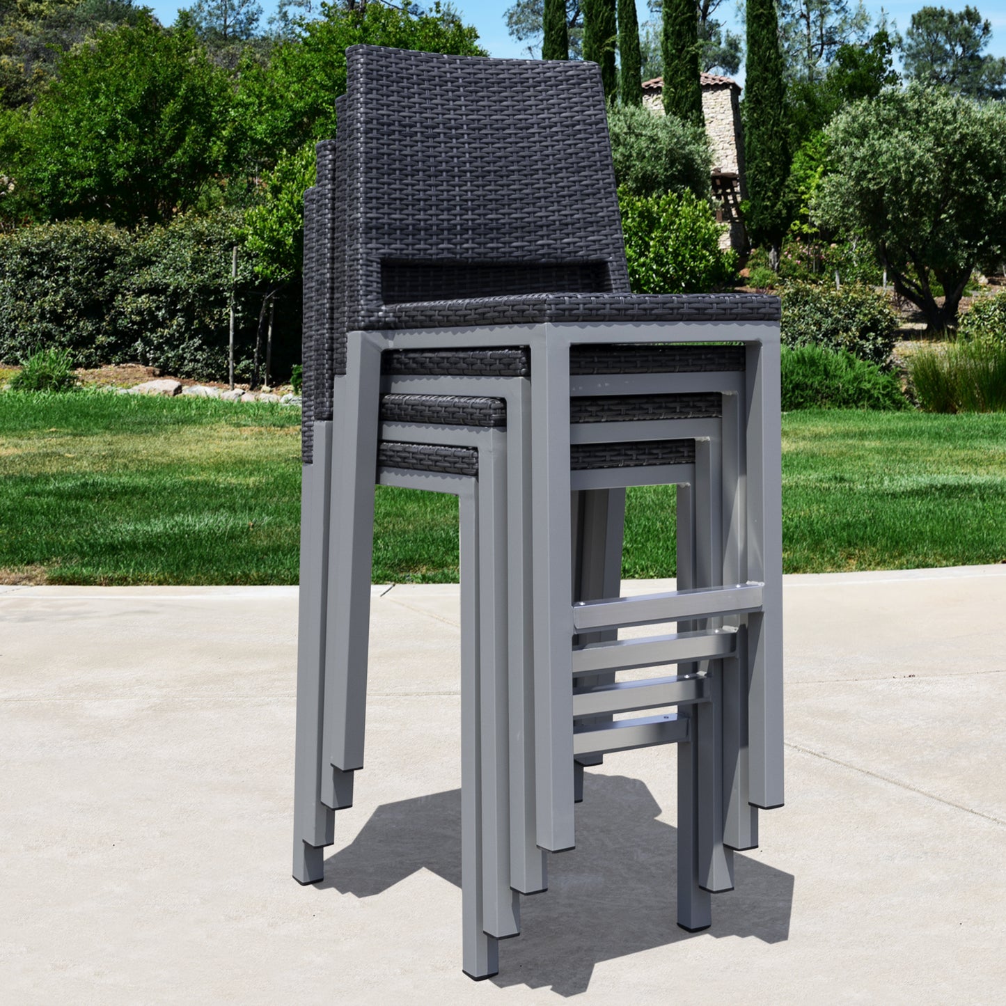 Strasbourg Barstools Gray (4-pack) 