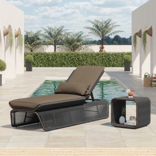 Maranta 2-Piece Chaise Lounge Set (Brown)