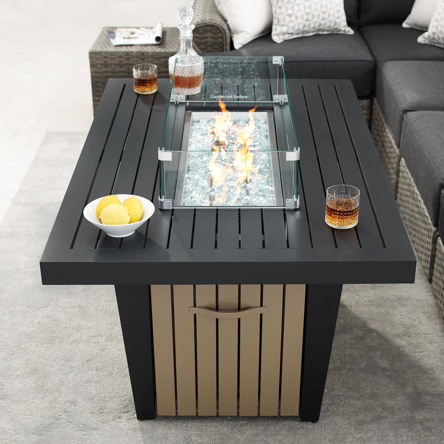 Ensemble de conversation 8-pièces avec table foyer Regency