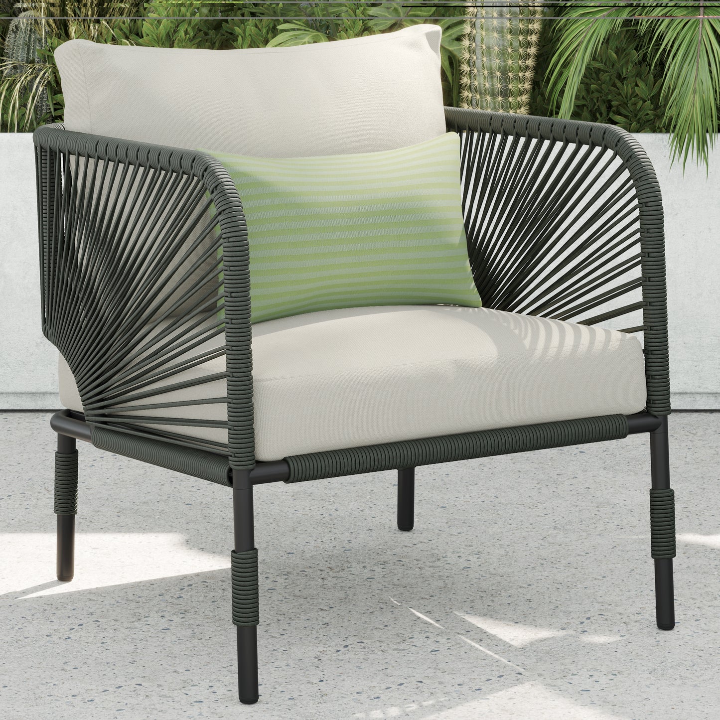 Hibiscus 4-Piece Conversation Set (Green)