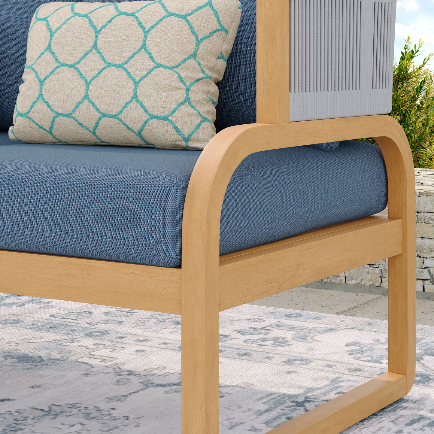 Mandevilla 4-Piece Conversation Set (Blue)