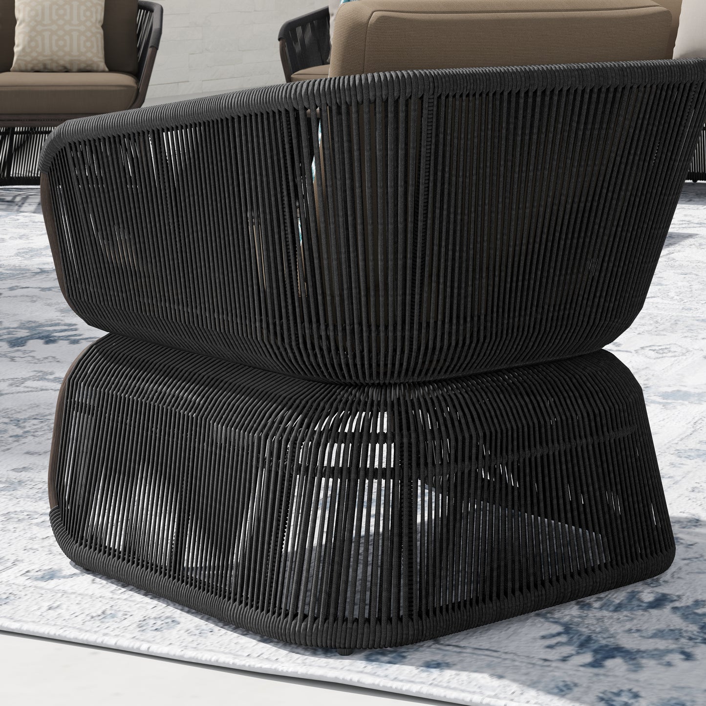 Maranta 4-Piece Conversation Set (Brown)