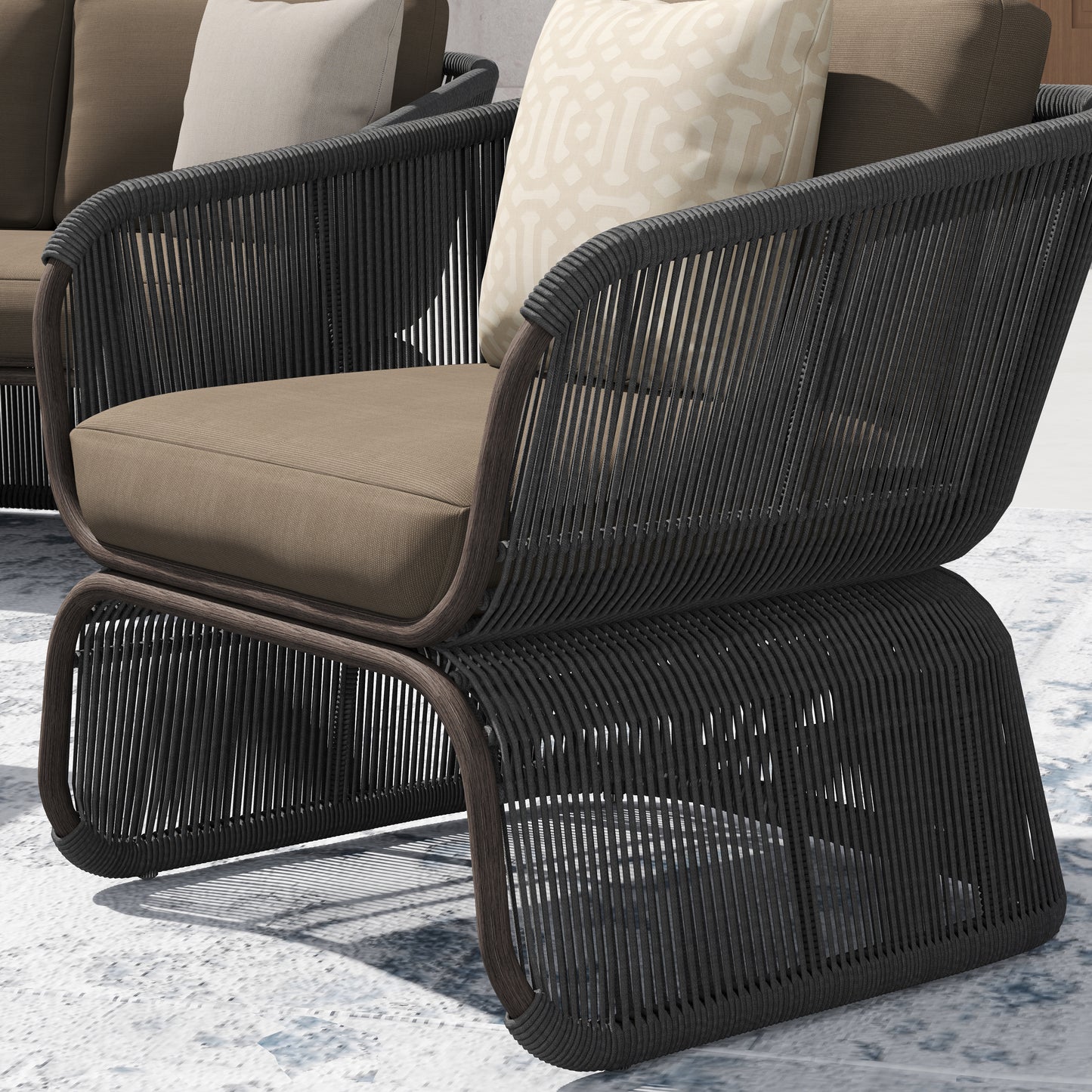 Maranta 4-Piece Conversation Set (Brown)