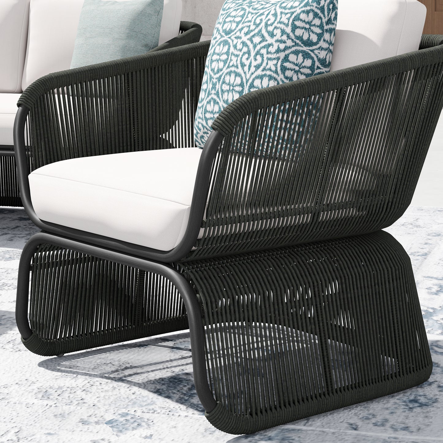 Maranta 4-Piece Conversation Set (Light Gray)