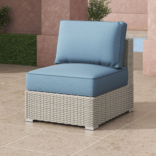 Niko Armless Chair - Blue