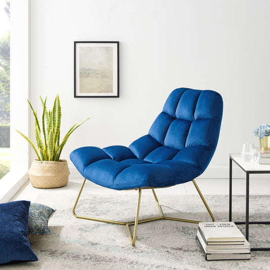 Chaise d'appoint en velours