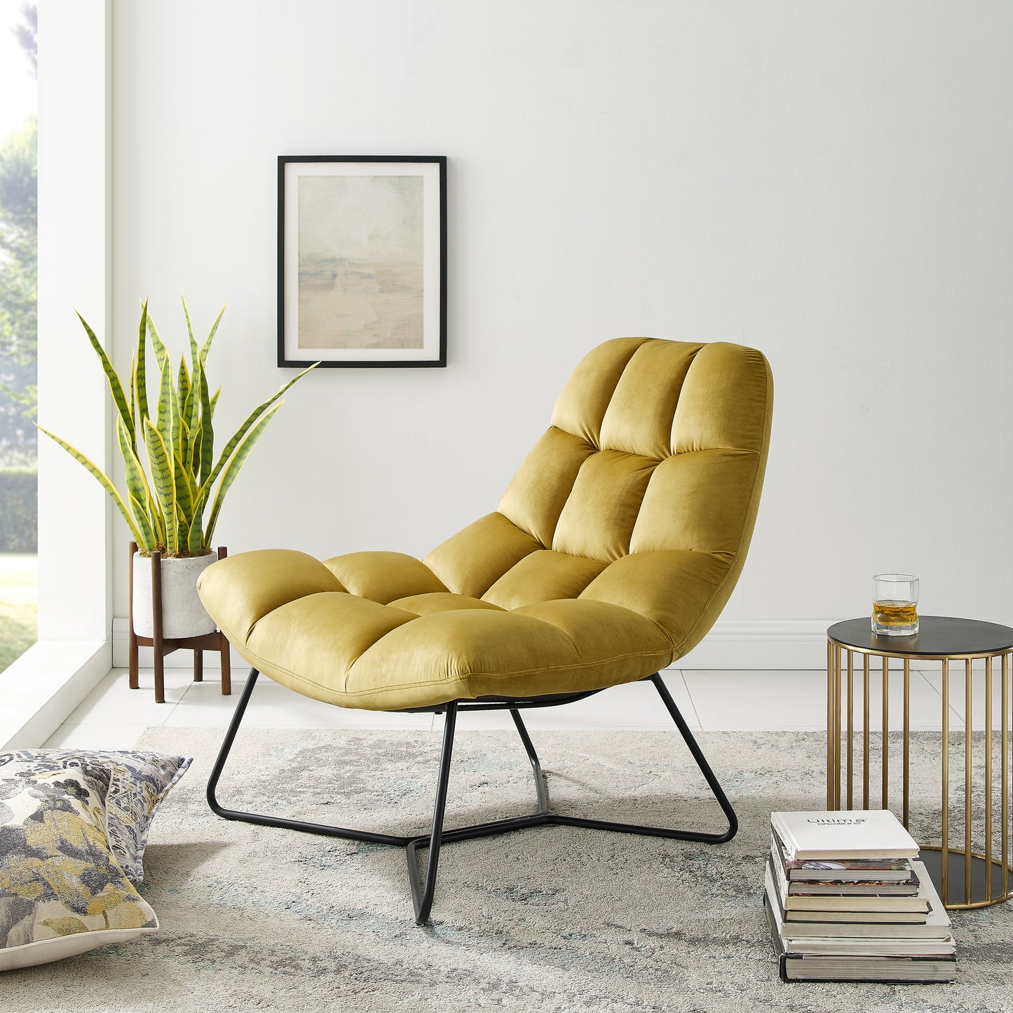 Chaise d'appoint en velours