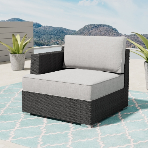 Fauteuil à accoudoir gauche Niko - Gris foncé (charcoal)